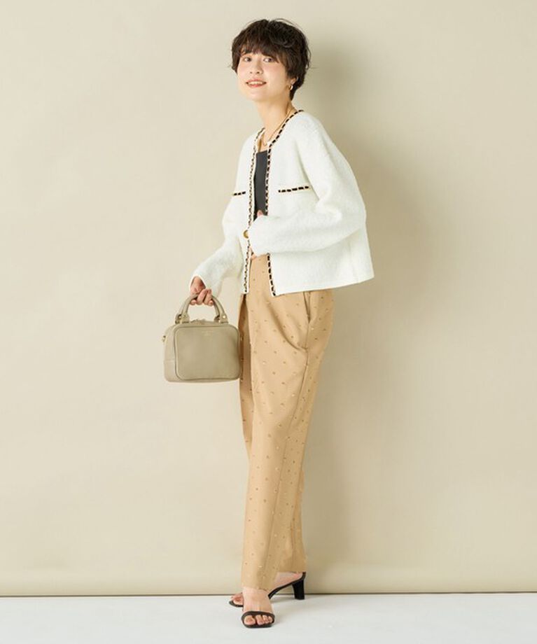 NOLLEY'S「＜飯豊まりえさん着用＞チェーンブレードフワフワジャケット 24AW」|カーディガン|