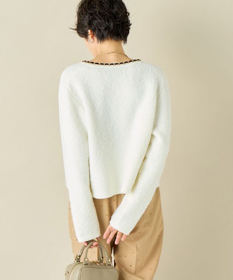 NOLLEY'S「＜飯豊まりえさん着用＞チェーンブレードフワフワジャケット 24AW」|カーディガン|