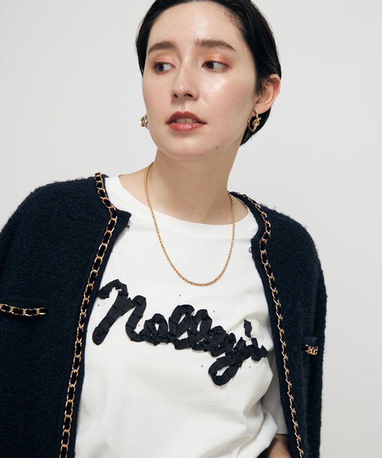 NOLLEY'S「＜飯豊まりえさん着用＞チェーンブレードフワフワジャケット 24AW」|カーディガン|