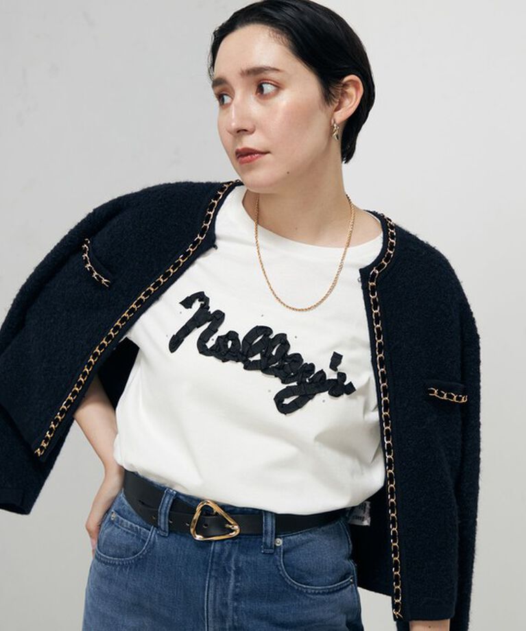 NOLLEY'S「＜飯豊まりえさん着用＞チェーンブレードフワフワジャケット 24AW」|カーディガン|