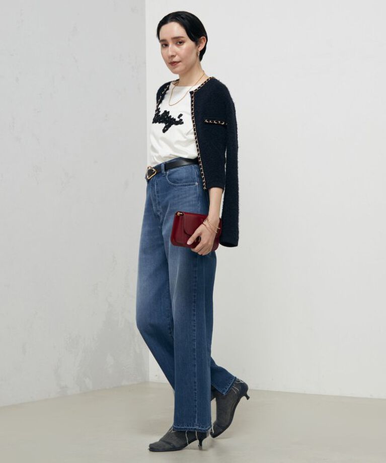 NOLLEY'S「＜飯豊まりえさん着用＞チェーンブレードフワフワジャケット 24AW」|カーディガン|