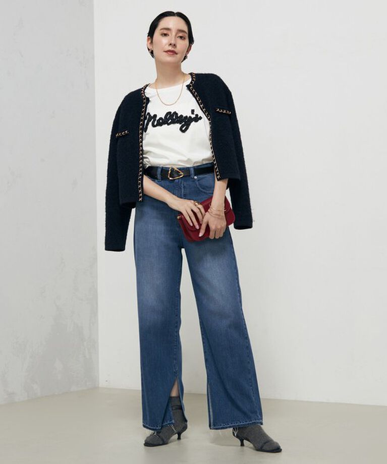 NOLLEY'S「＜飯豊まりえさん着用＞チェーンブレードフワフワジャケット 24AW」|カーディガン|