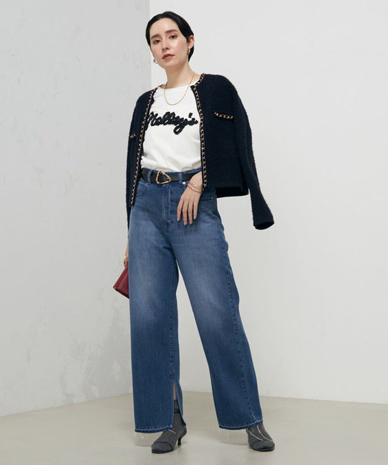 NOLLEY'S「＜飯豊まりえさん着用＞チェーンブレードフワフワジャケット 24AW」|カーディガン|