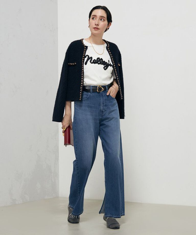 NOLLEY'S「＜飯豊まりえさん着用＞チェーンブレードフワフワジャケット 24AW」|カーディガン|