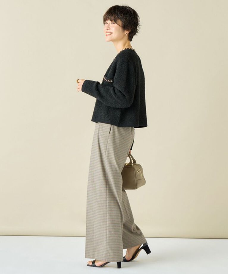 NOLLEY'S「＜飯豊まりえさん着用＞チェーンブレードフワフワジャケット 24AW」|カーディガン|