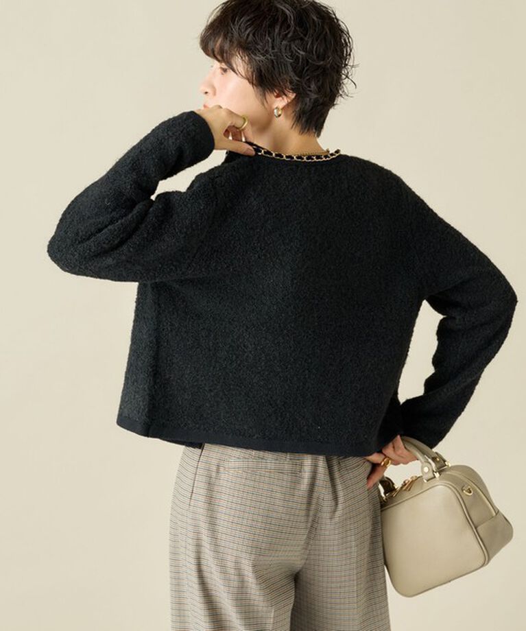 NOLLEY'S「＜飯豊まりえさん着用＞チェーンブレードフワフワジャケット 24AW」|カーディガン|