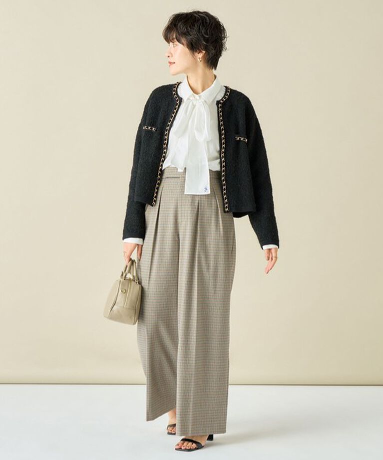NOLLEY'S「＜飯豊まりえさん着用＞チェーンブレードフワフワジャケット 24AW」|カーディガン|