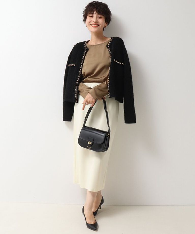NOLLEY'S「＜飯豊まりえさん着用＞チェーンブレードフワフワジャケット 24AW」|カーディガン|
