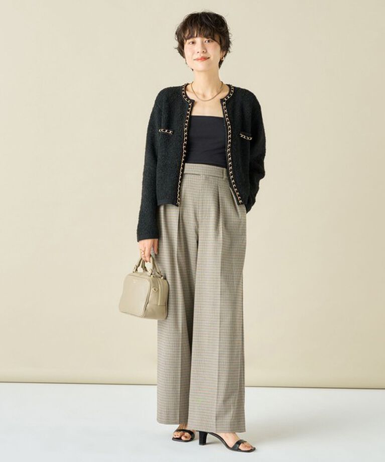 NOLLEY'S「＜飯豊まりえさん着用＞チェーンブレードフワフワジャケット 24AW」|カーディガン|