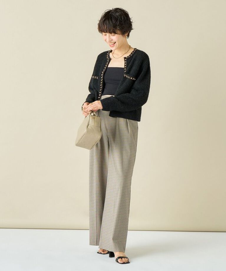 NOLLEY'S「＜飯豊まりえさん着用＞チェーンブレードフワフワジャケット 24AW」|カーディガン|