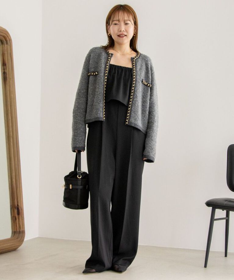 NOLLEY'S「＜飯豊まりえさん着用＞チェーンブレードフワフワジャケット 24AW」|カーディガン|