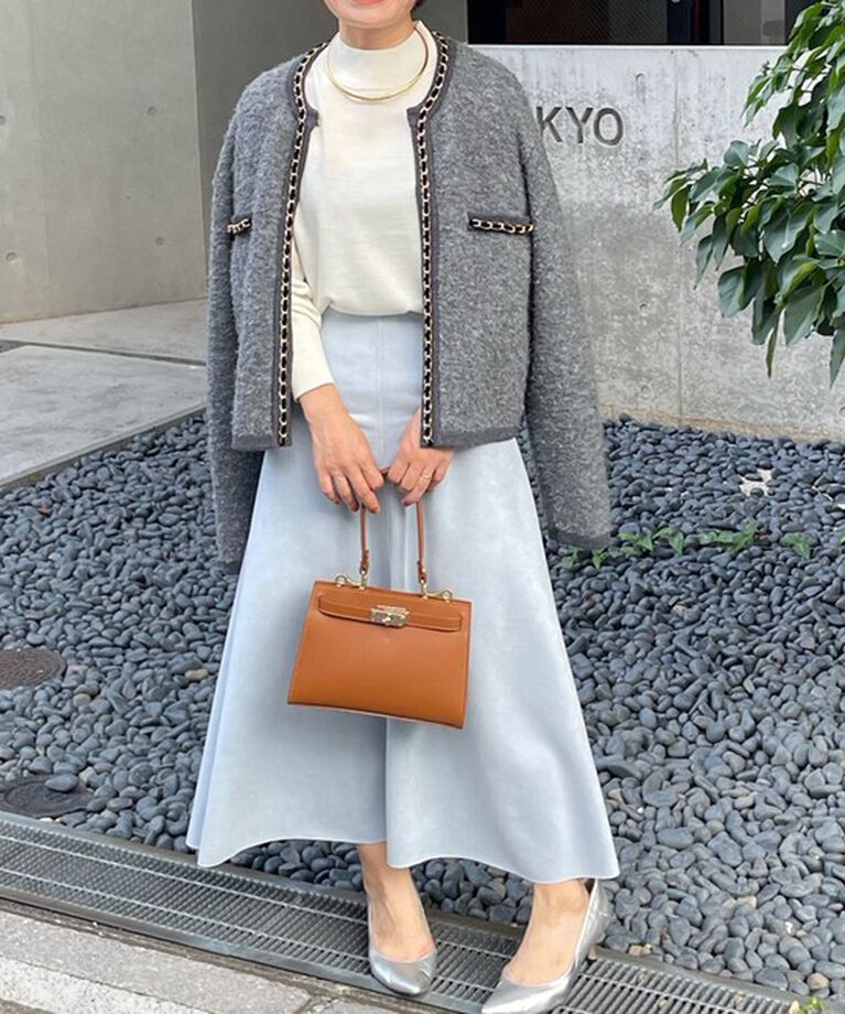 NOLLEY'S「＜飯豊まりえさん着用＞チェーンブレードフワフワジャケット 24AW」|カーディガン|