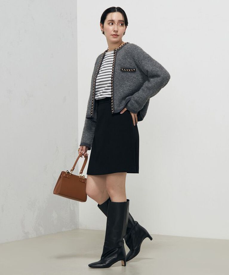 NOLLEY'S「＜飯豊まりえさん着用＞チェーンブレードフワフワジャケット 24AW」|カーディガン|