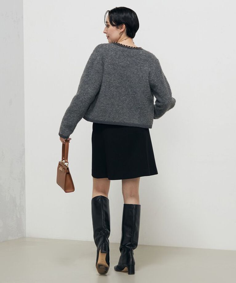 NOLLEY'S「＜飯豊まりえさん着用＞チェーンブレードフワフワジャケット 24AW」|カーディガン|