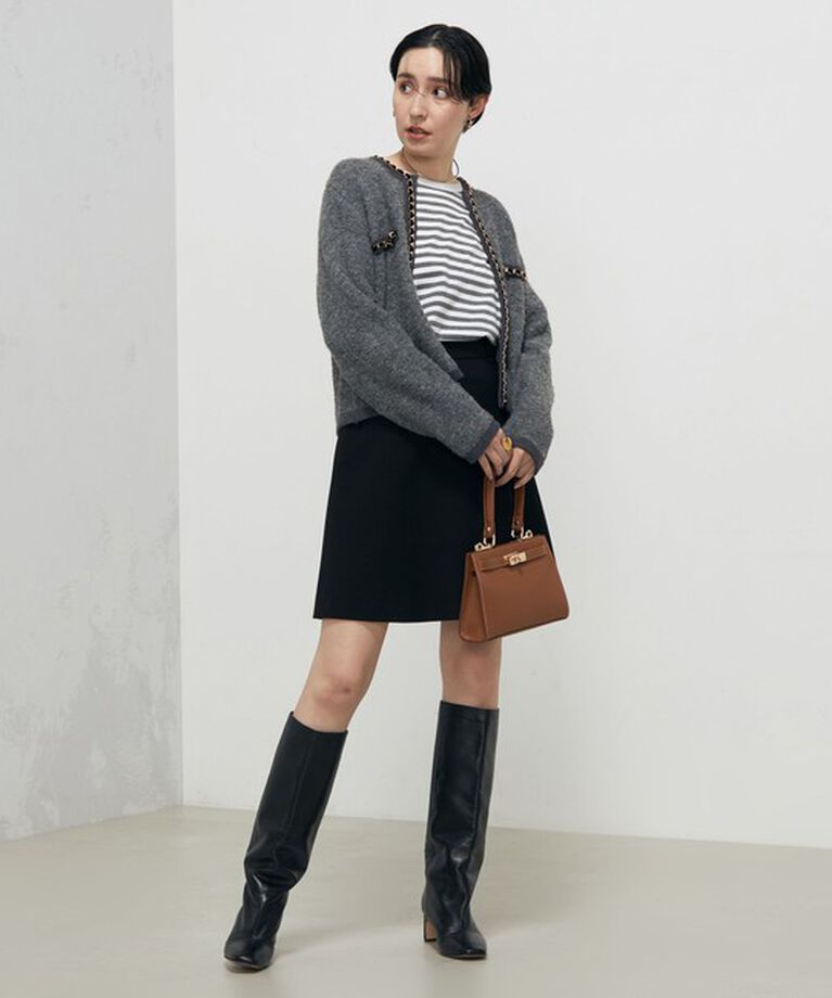 NOLLEY'S「＜飯豊まりえさん着用＞チェーンブレードフワフワジャケット 24AW」|カーディガン|