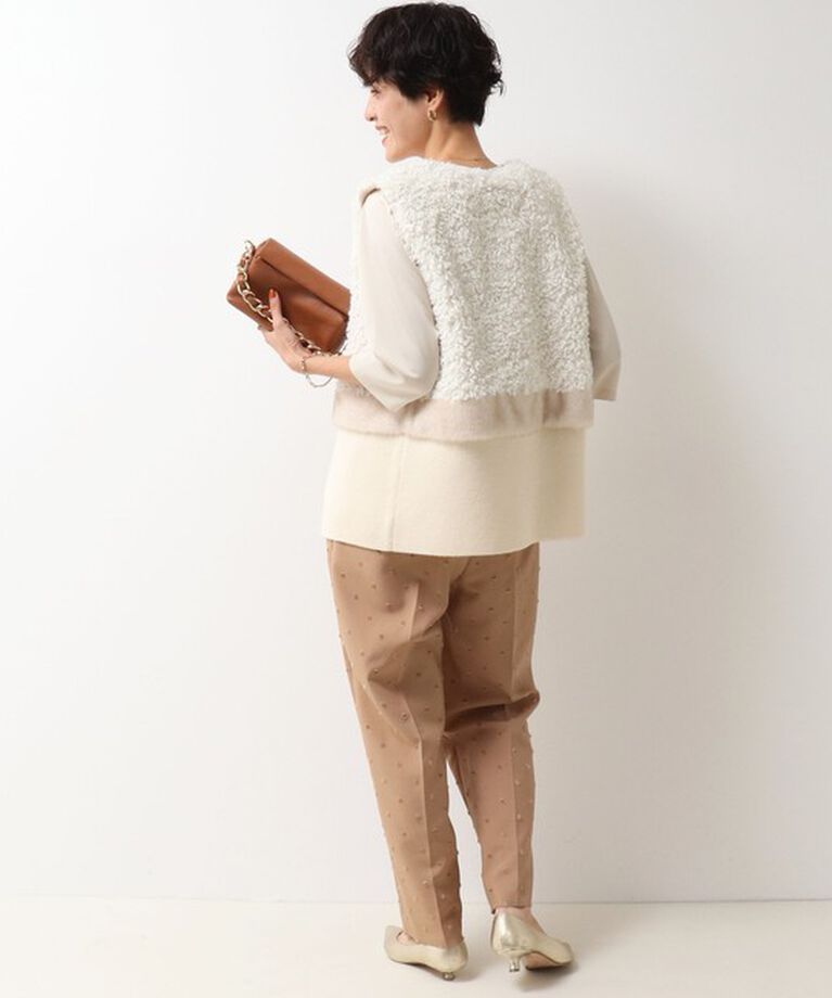 NOLLEY'S「《オールシーズン対応》ウォッシャブルドットツッキリツータックテーパードパンツ 24AW」|その他|