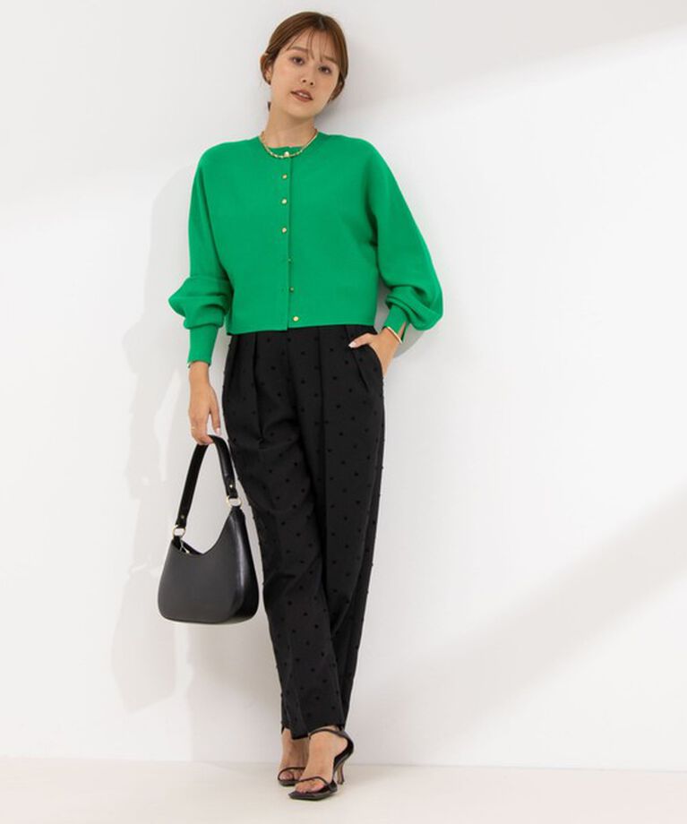 NOLLEY'S「《オールシーズン対応》ウォッシャブルドットツッキリツータックテーパードパンツ 24AW」|その他|