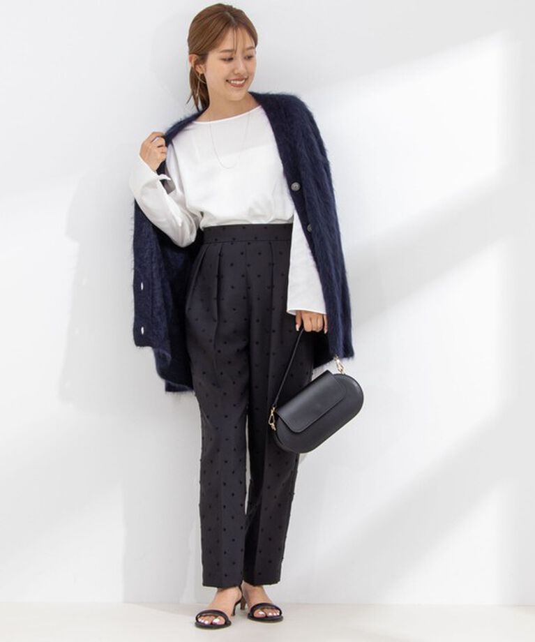 NOLLEY'S「《オールシーズン対応》ウォッシャブルドットツッキリツータックテーパードパンツ 24AW」|その他|