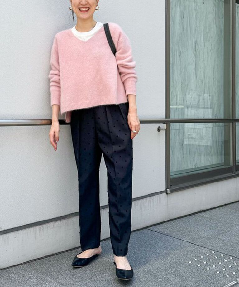 NOLLEY'S「《オールシーズン対応》ウォッシャブルドットツッキリツータックテーパードパンツ 24AW」|その他|