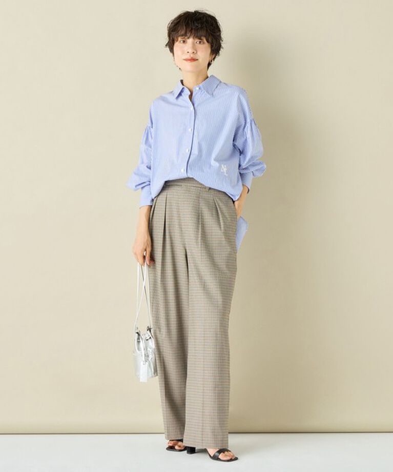 NOLLEY'S「スパンコール刺繍ストライプ2WAYシャツ」|シャツ・ブラウス|
