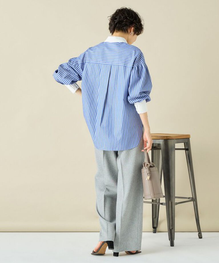 NOLLEY'S「スパンコール刺繍ストライプ2WAYシャツ」|シャツ・ブラウス|
