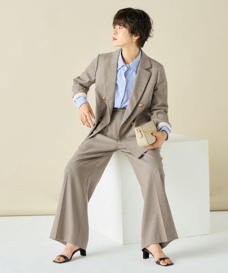 NOLLEY'S「《セットアップ対応》ストレッチツイルダブルジャケット」|テーラードジャケット|