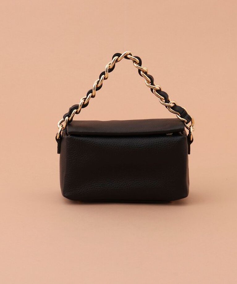 NOLLEY'S「チェーンハンドルボックスバッグ【made in Italy】」|ショルダー・メッセンジャー|ブラック