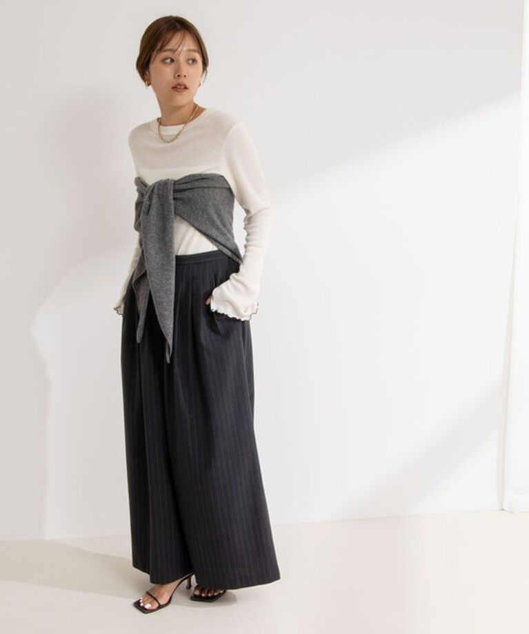 NOLLEY'S「MY STANDARDウォッシャブルリブクルーネックプルオーバーカットソー」|Tシャツ・カットソー|