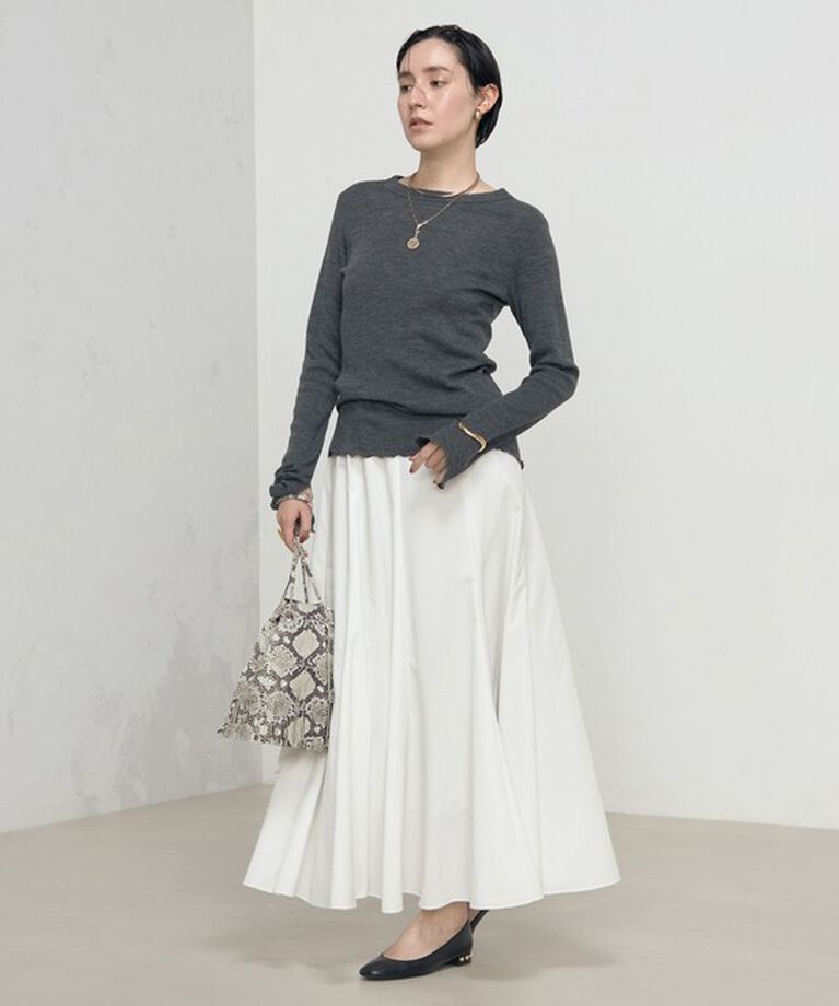 NOLLEY'S「MY STANDARDウォッシャブルリブクルーネックプルオーバーカットソー」|Tシャツ・カットソー|