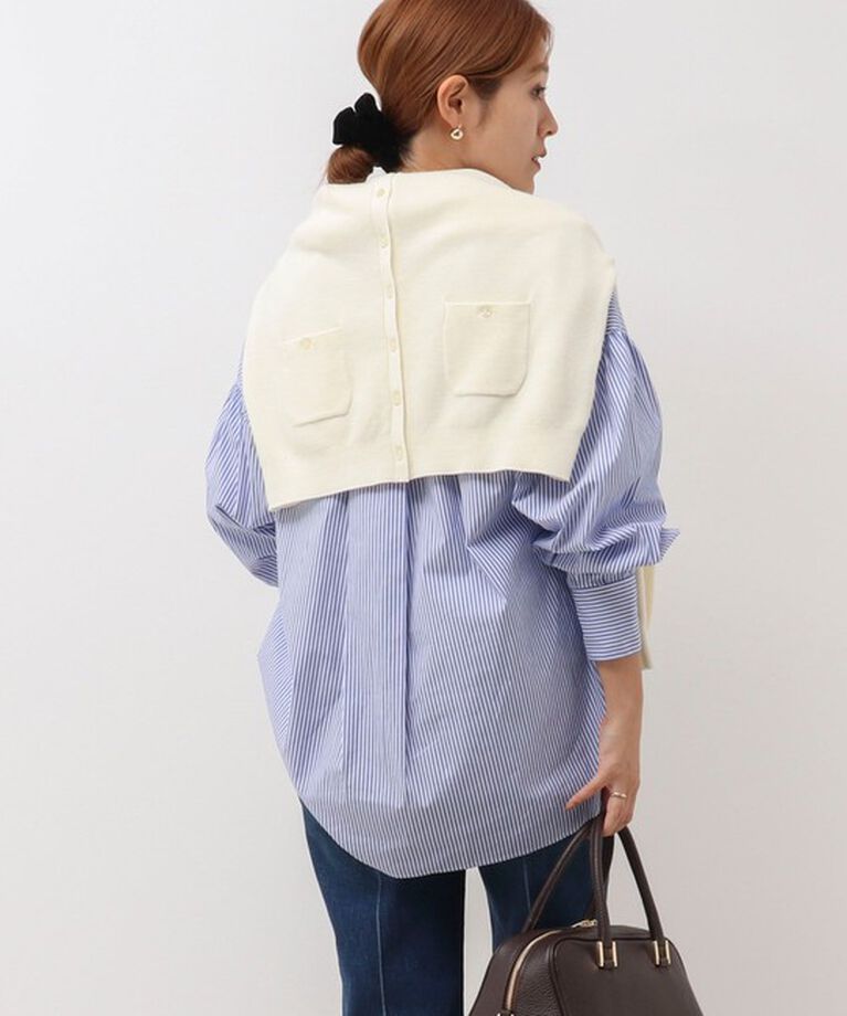 NOLLEY'S「《手洗い可能》ESPOIR 16G片畦クルーネックカーディガン」|カーディガン|