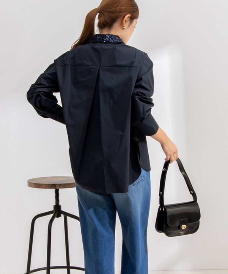 NOLLEY'S「【MARILYN MOON/マリリーンムーン】fringe beads 2way sleeve shirt」|シャツ・ブラウス|