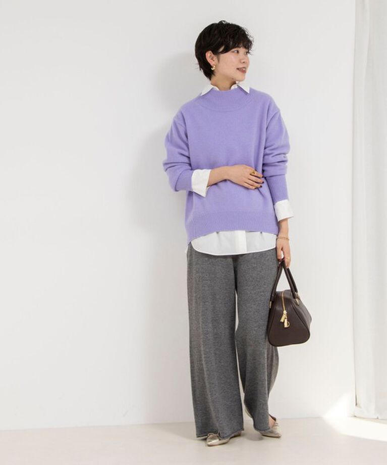 NOLLEY'S「《全骨格対応》カシミヤ混MUSICハイネックプルオーバーニット 24AW」|ニット・セーター|