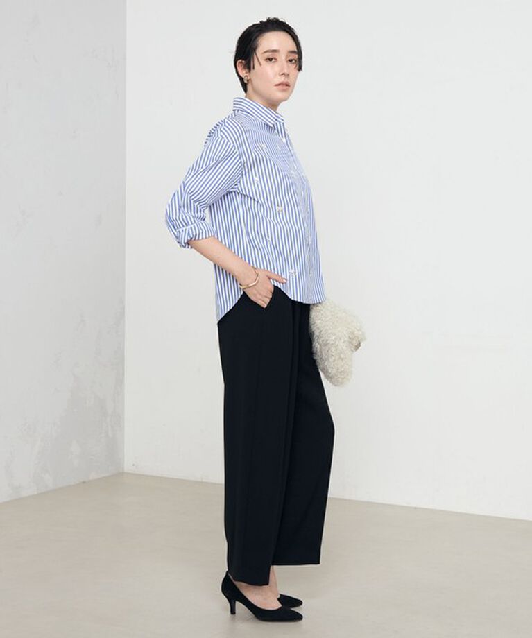 NOLLEY'S「《セットアップ対応》ウォッシャブルダブルクロスワイドパンツ」|その他|