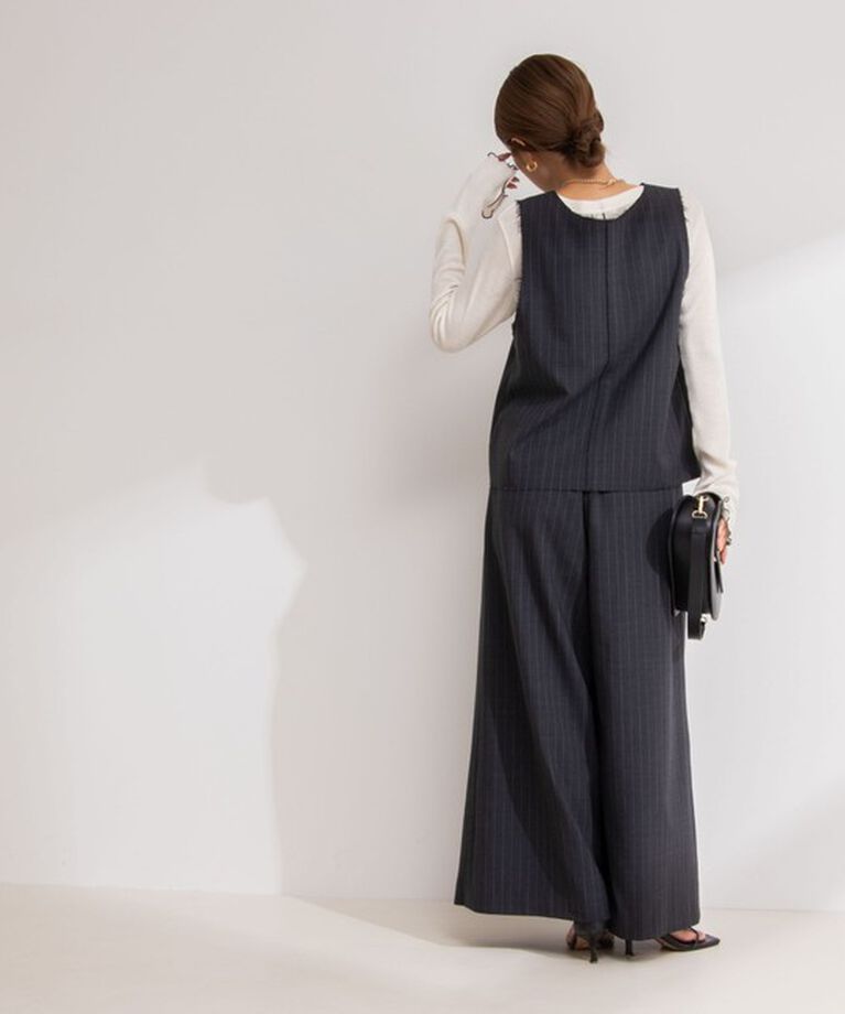 NOLLEY'S「◇【WEB限定サイズあり】《セットアップ対応》ウォッシャブルMannishワイドパンツ」|その他|