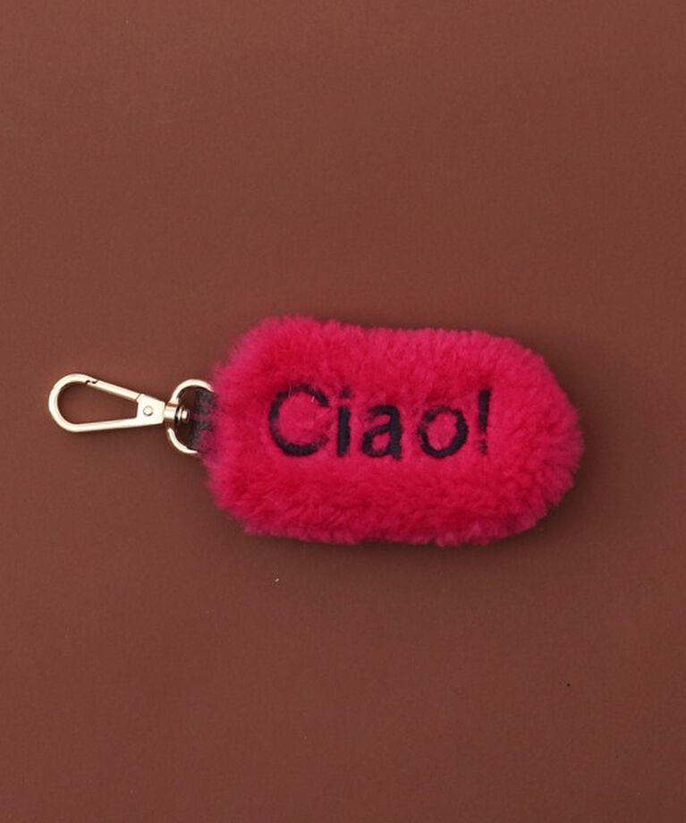 NOLLEY'S「ムートン刺繍チャーム　made in Italy」|チャーム・キーホルダー|ピンク