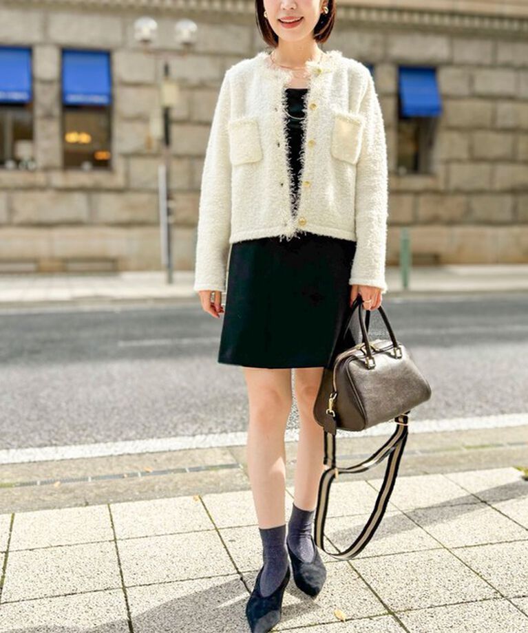 NOLLEY'S「《手洗い可能》ラメフワフワジャケット 24AW」|ニット・セーター|