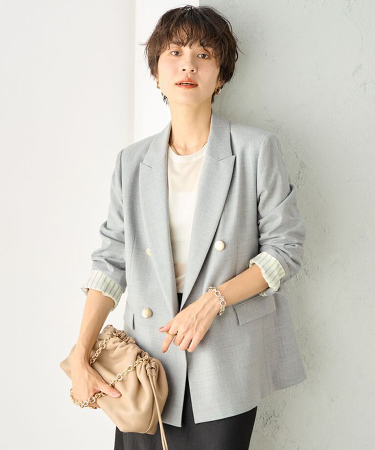 NOLLEY'S sophi「◇【WEB限定サイズあり】《セットアップ対応》ウール混ウォッシャブルダブルジャケット」|テーラードジャケット|