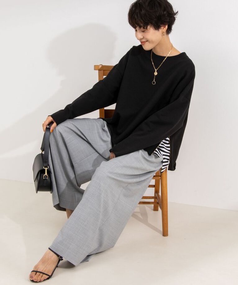 NOLLEY'S「◇【WEB限定サイズあり】《セットアップ対応》ウォッシャブルMannishワイドパンツ」|その他|