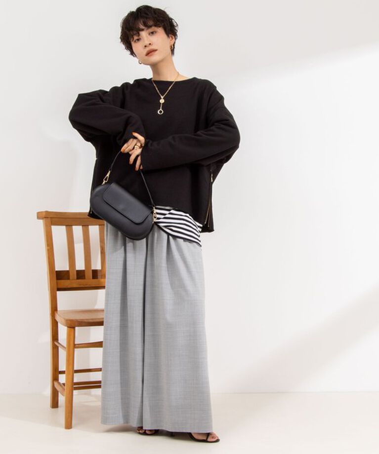 NOLLEY'S「◇【WEB限定サイズあり】《セットアップ対応》ウォッシャブルMannishワイドパンツ」|その他|