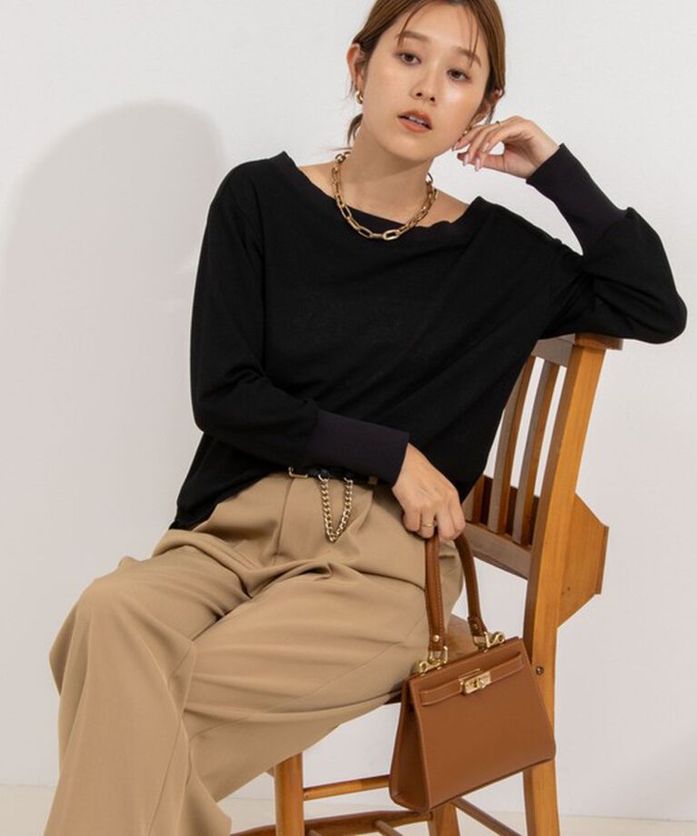 NOLLEY'S sophi「シアーワッフルボートプルオーバーカットソー」|Tシャツ・カットソー|