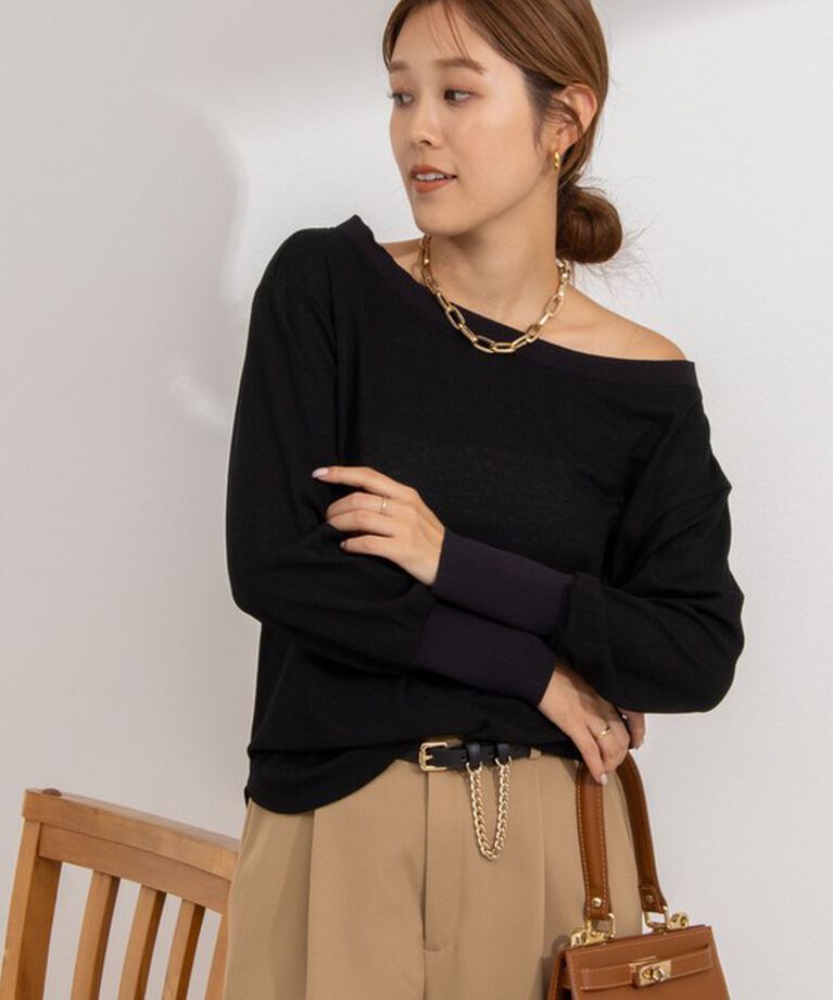 NOLLEY'S sophi「シアーワッフルボートプルオーバーカットソー」|Tシャツ・カットソー|