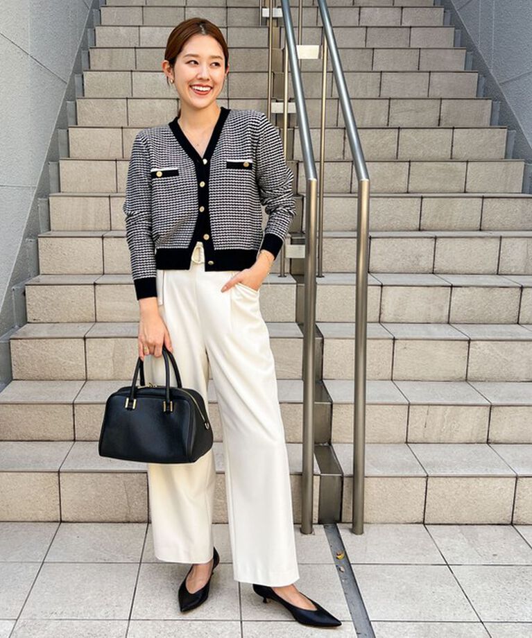 NOLLEY'S「《セットアップ対応》ウォッシャブルゴールドパーツベルト付きワイドパンツ」|その他|