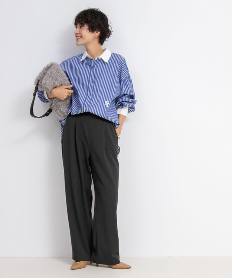 NOLLEY'S「ウォッシャブル裏起毛イージーワイドパンツ」|その他|