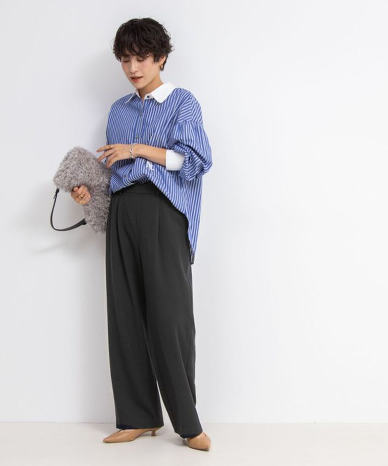 NOLLEY'S「ウォッシャブル裏起毛イージーワイドパンツ」|その他|