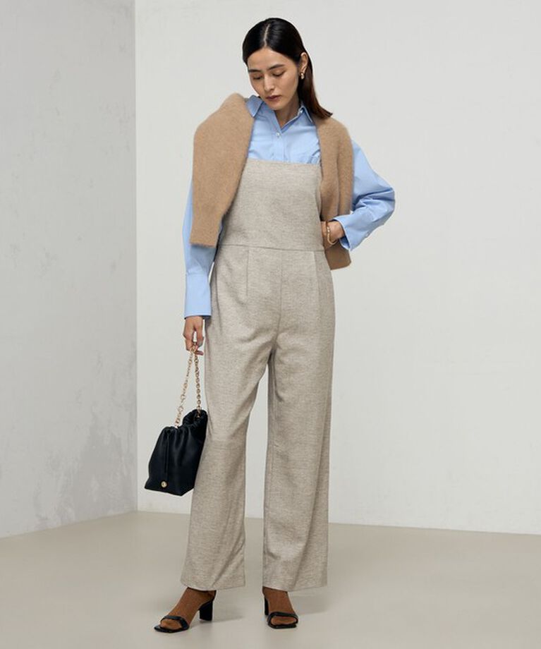 NOLLEY'S sophi「シックツイードサロペット」|オールインワン|グレー系その他