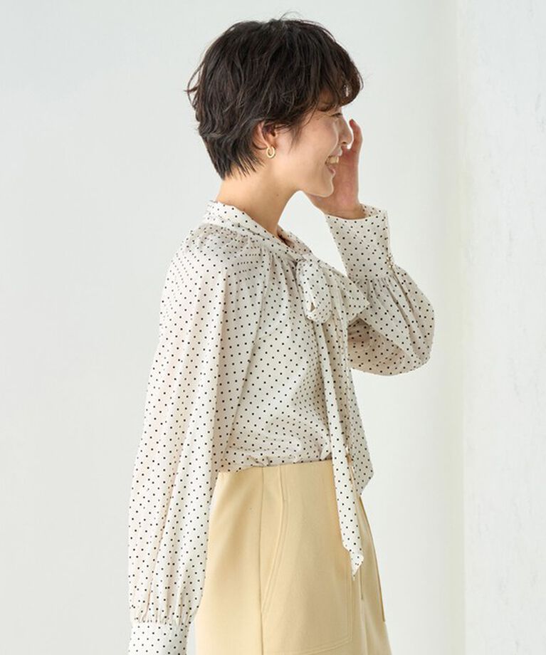 NOLLEY'S sophi「フロッキードットボウタイブラウス」|シャツ・ブラウス|