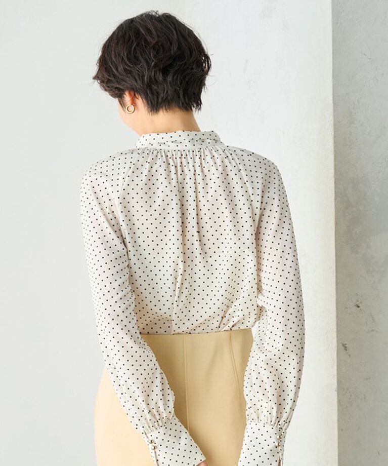 NOLLEY'S sophi「フロッキードットボウタイブラウス」|シャツ・ブラウス|