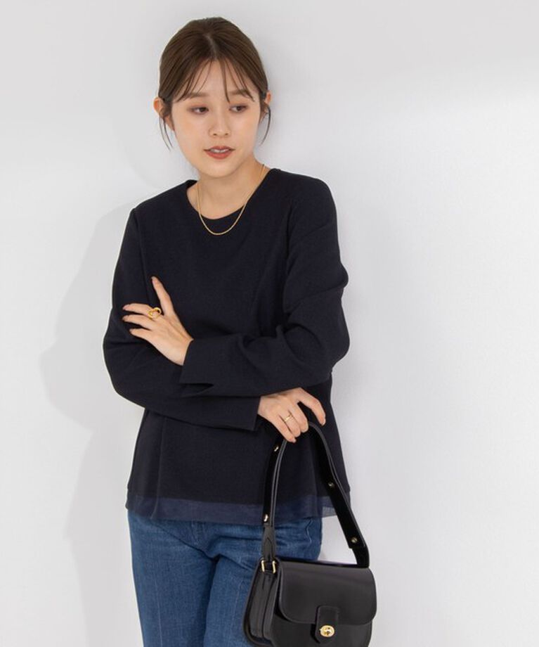 NOLLEY'S「《セットアップ対応》ウォッシャブルウール調ペプラムブラウス」|シャツ・ブラウス|