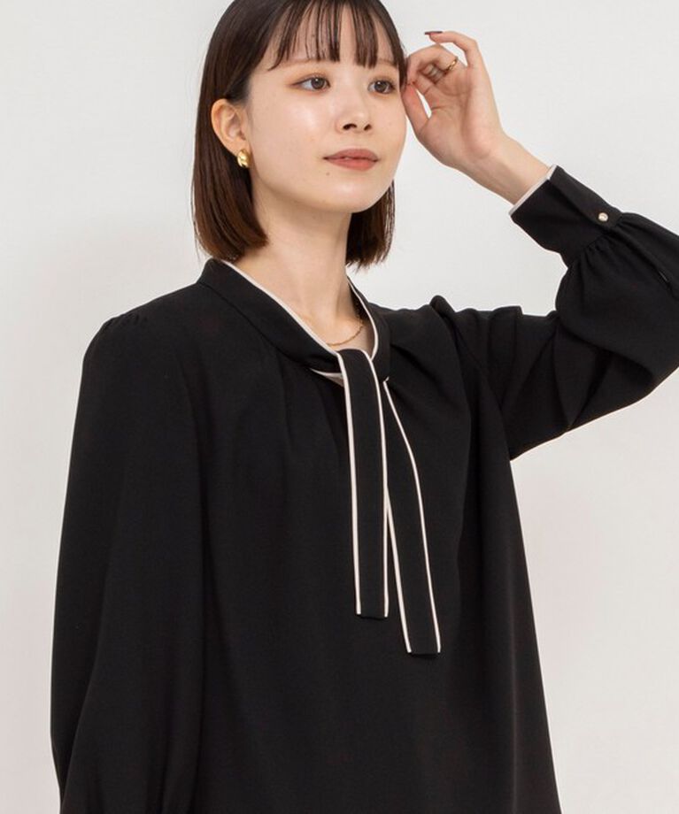 NOLLEY'S sophi「配色パイピングボウタイブラウス」|シャツ・ブラウス|