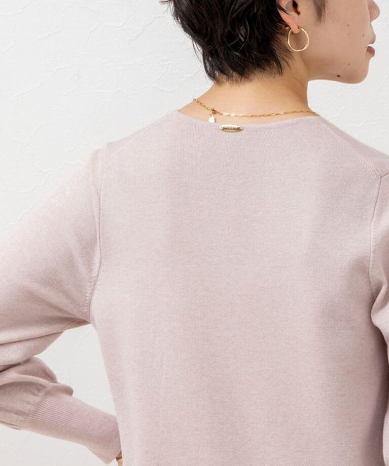 NOLLEY'S sophi「《手洗い可能》ラメ総針Vネックコクーンワンピース」|ワンピース|